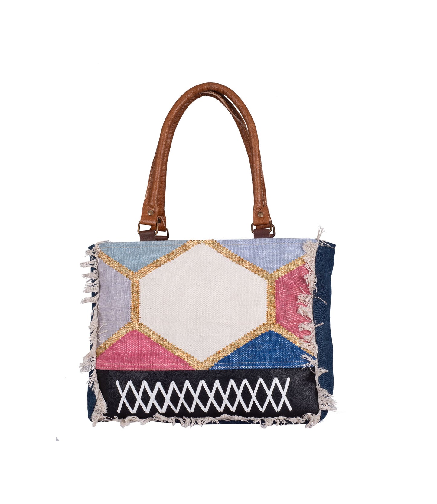 Pastel Geometry Weekend Bag