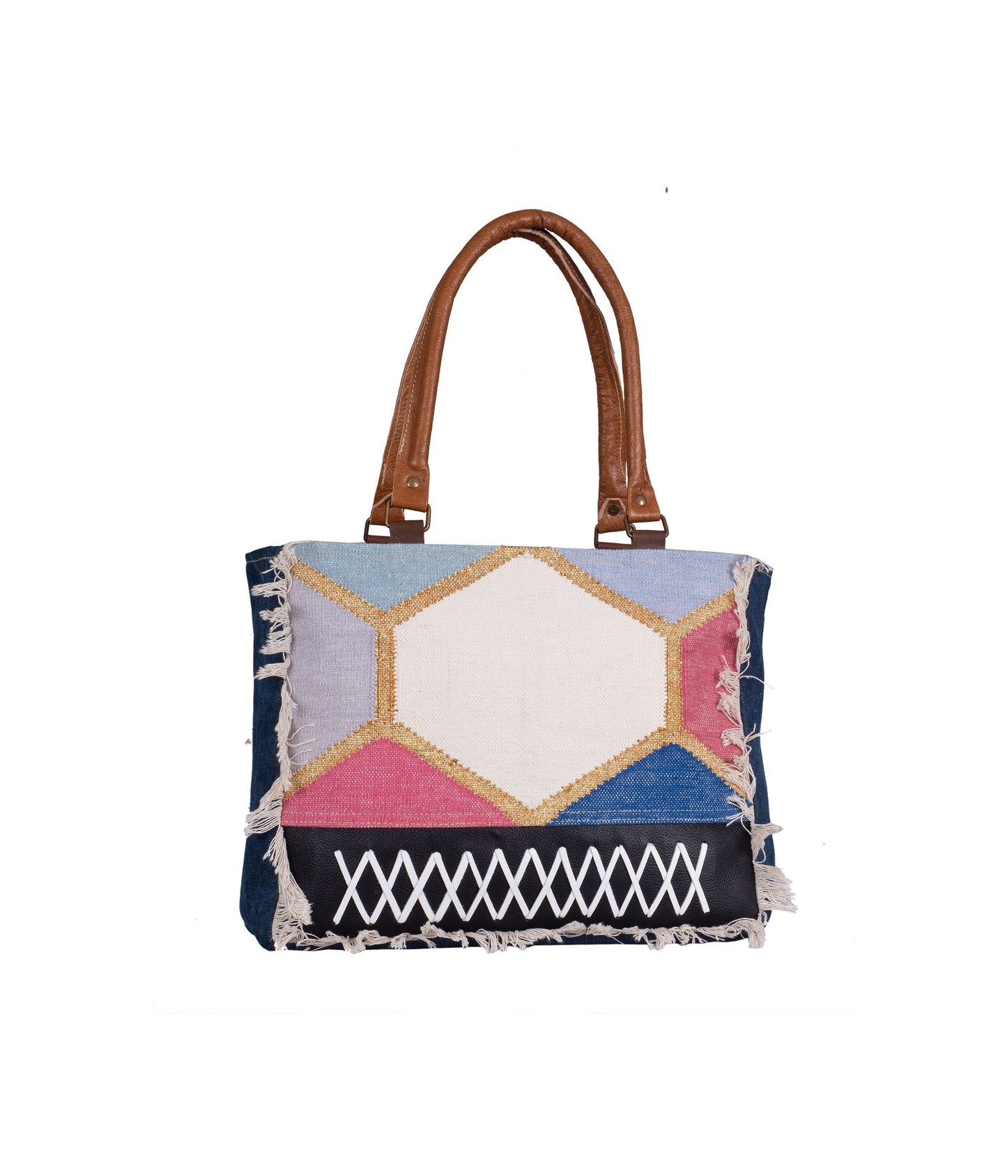 Pastel Geometry Weekend Bag