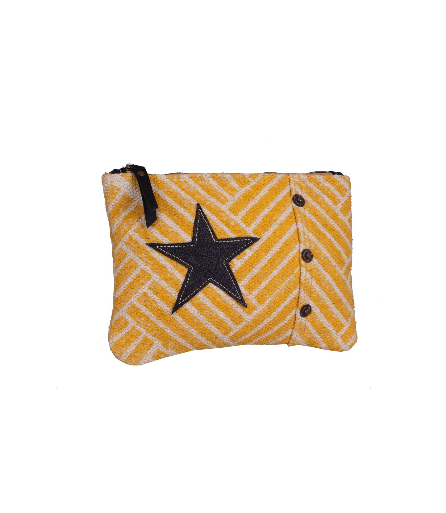 Mustard Weaves Cushion Crossbody Bag