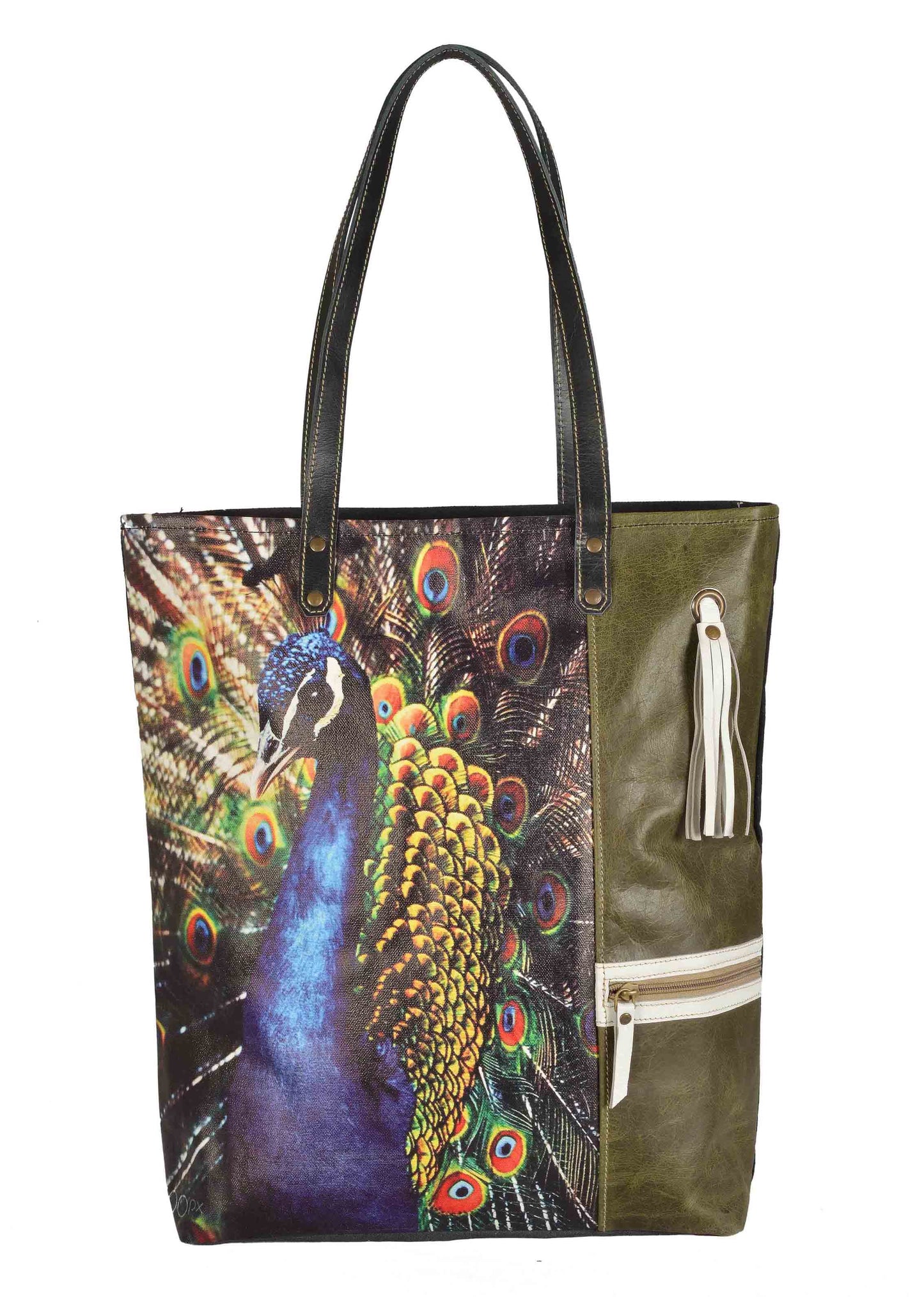 Perky Peacock Tote Bag