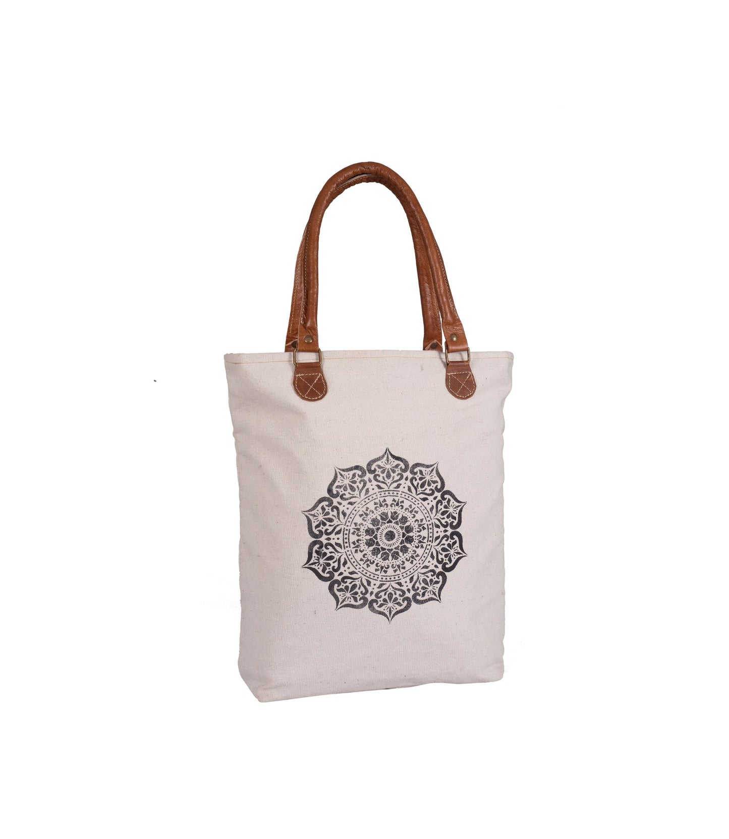 Monochromatic Mandala Tote Bag